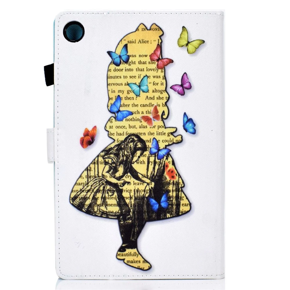 For Lenovo Tab M10 Plus (3rd Gen) / Xiaoxin Pad 2022 10.6 inch PU Leather Smart Auto Wake / Sleep Cover A3 Pattern Printing Stand Card Slots Protective Tablet Case with Pencil Holder - Girl - Image 3