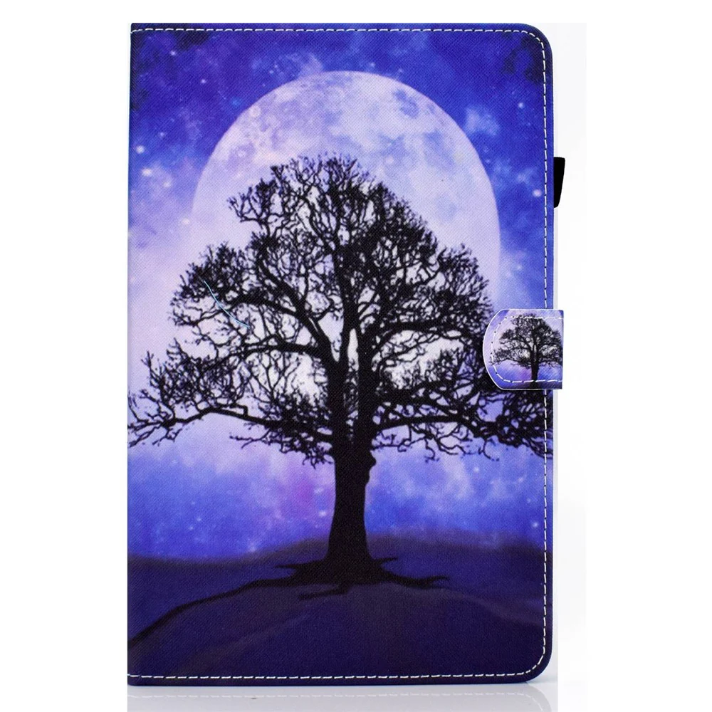 For Lenovo Tab M10 Plus (3rd Gen) / Xiaoxin Pad 2022 10.6 inch PU Leather Smart Auto Wake / Sleep Cover A3 Pattern Printing Stand Card Slots Protective Tablet Case with Pencil Holder - Life Tree - Image 2