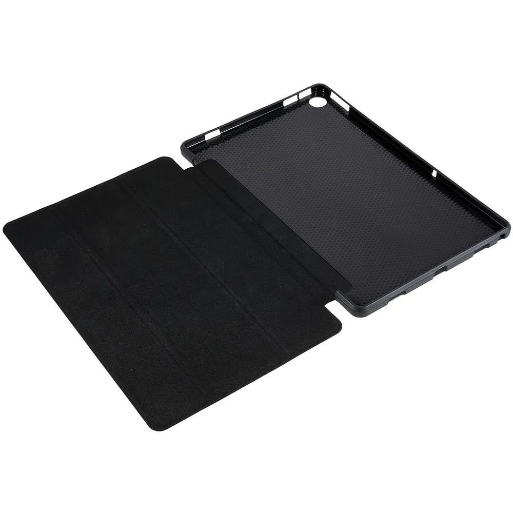 For Lenovo Tab M10 Plus (3rd Gen) / Xiaoxin Pad 2022 10.6 inch Three-fold Stand PU Leather Cover Full Protection Soft Silicone Tablet Case - Black - Image 5