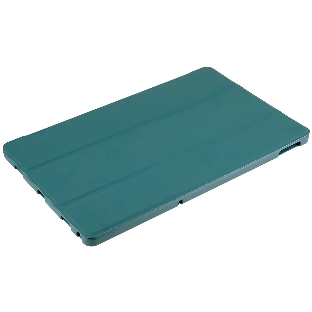 For Lenovo Tab M10 Plus (3rd Gen) / Xiaoxin Pad 2022 10.6 inch Three-fold Stand PU Leather Cover Full Protection Soft Silicone Tablet Case - Blackish Green - Image 6
