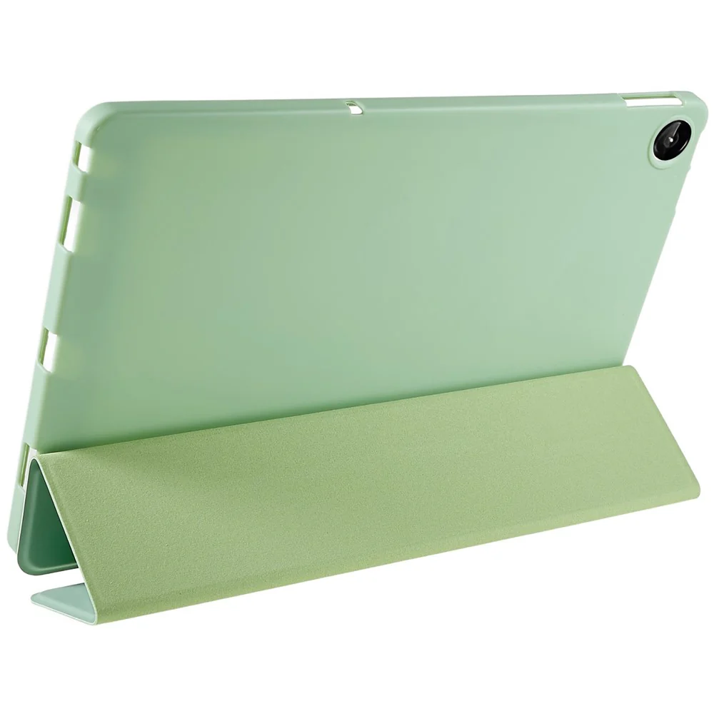 For Lenovo Tab M10 Plus (3rd Gen) / Xiaoxin Pad 2022 10.6 inch Tri-fold Stand PU Leather + Silicone Cover Tablet Anti-drop Shockproof Case - Green - Image 3