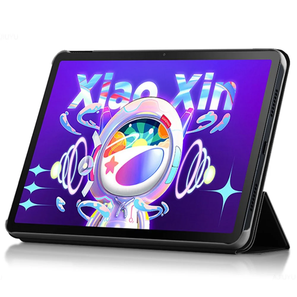 For Lenovo Tab M10 Plus (3rd Gen) / Xiaoxin Pad 2022 10.6 inch Tri-Fold Stand PU Leather + TPU Tablet Cover - Black - Image 2