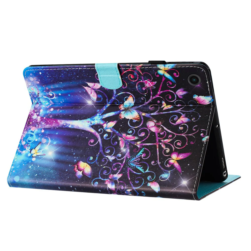 For Lenovo Tab M10 Plus Case Pattern Printing PU Leather Drop-proof Tablet Stand Cover - Meteor Butterfly - Image 4