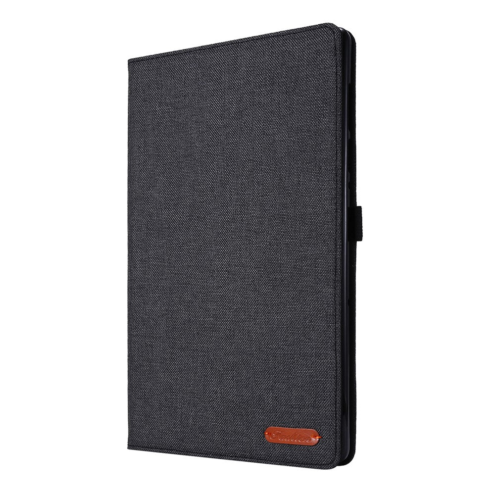 For Lenovo Tab M10 Plus Leather Case Scratch Resistant Flip Tablet Cover with Stand Card Slots - Black - Image 3