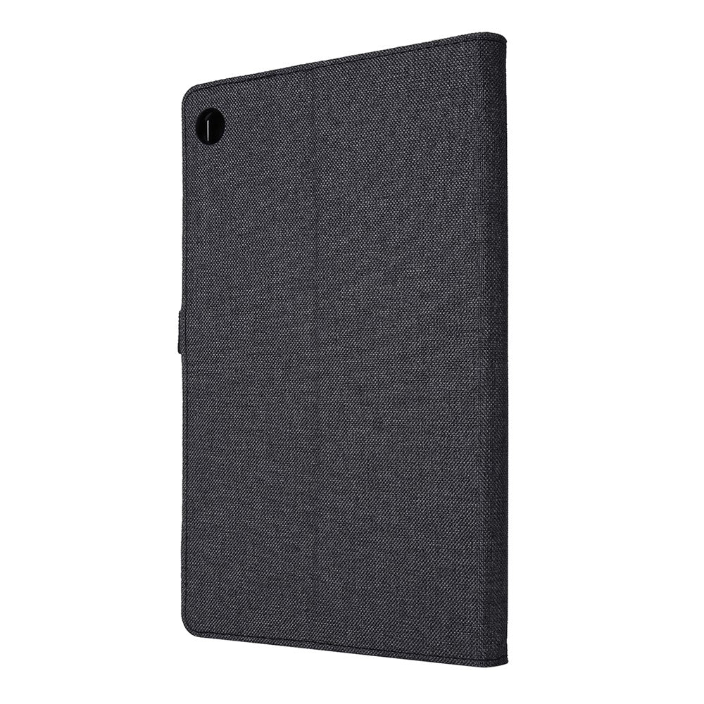 For Lenovo Tab M10 Plus Leather Case Scratch Resistant Flip Tablet Cover with Stand Card Slots - Black - Image 4