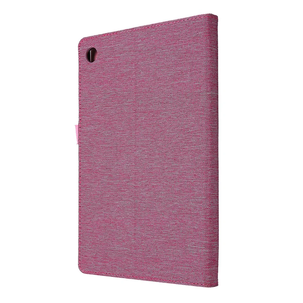 For Lenovo Tab M10 Plus Leather Case Scratch Resistant Flip Tablet Cover with Stand Card Slots - Pink - Image 4