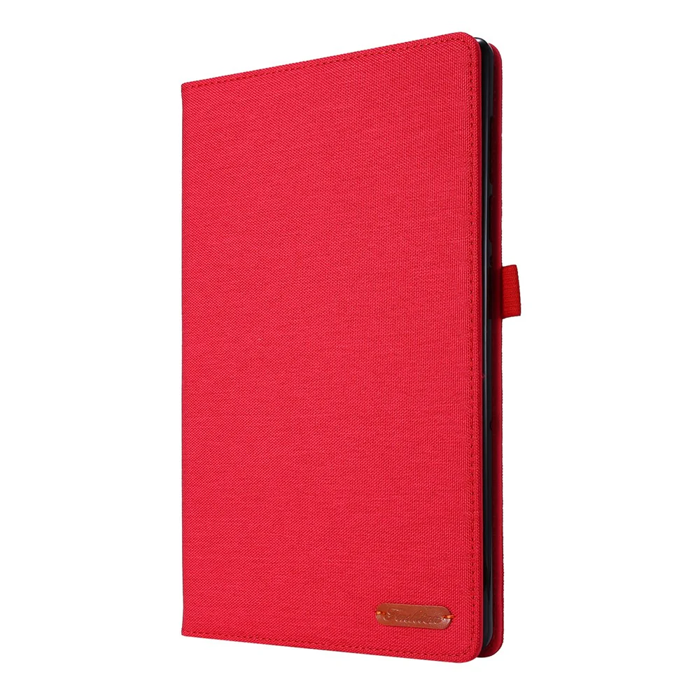 For Lenovo Tab M10 Plus Leather Case Scratch Resistant Flip Tablet Cover with Stand Card Slots - Red - Image 3