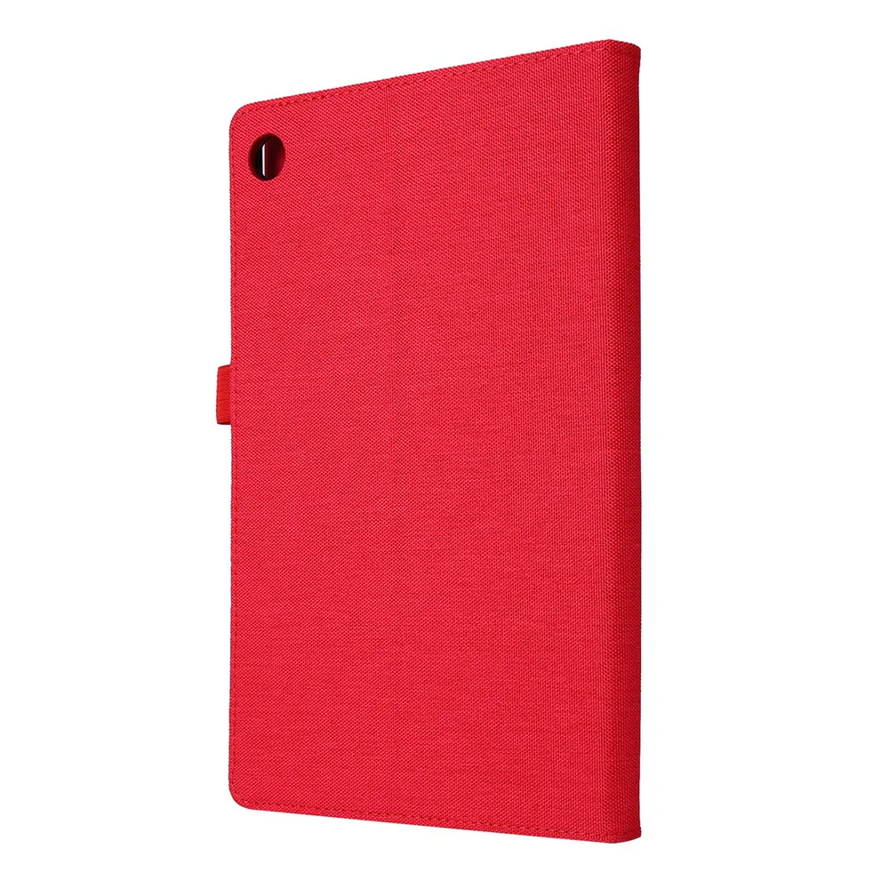 For Lenovo Tab M10 Plus Leather Case Scratch Resistant Flip Tablet Cover with Stand Card Slots - Red - Image 4