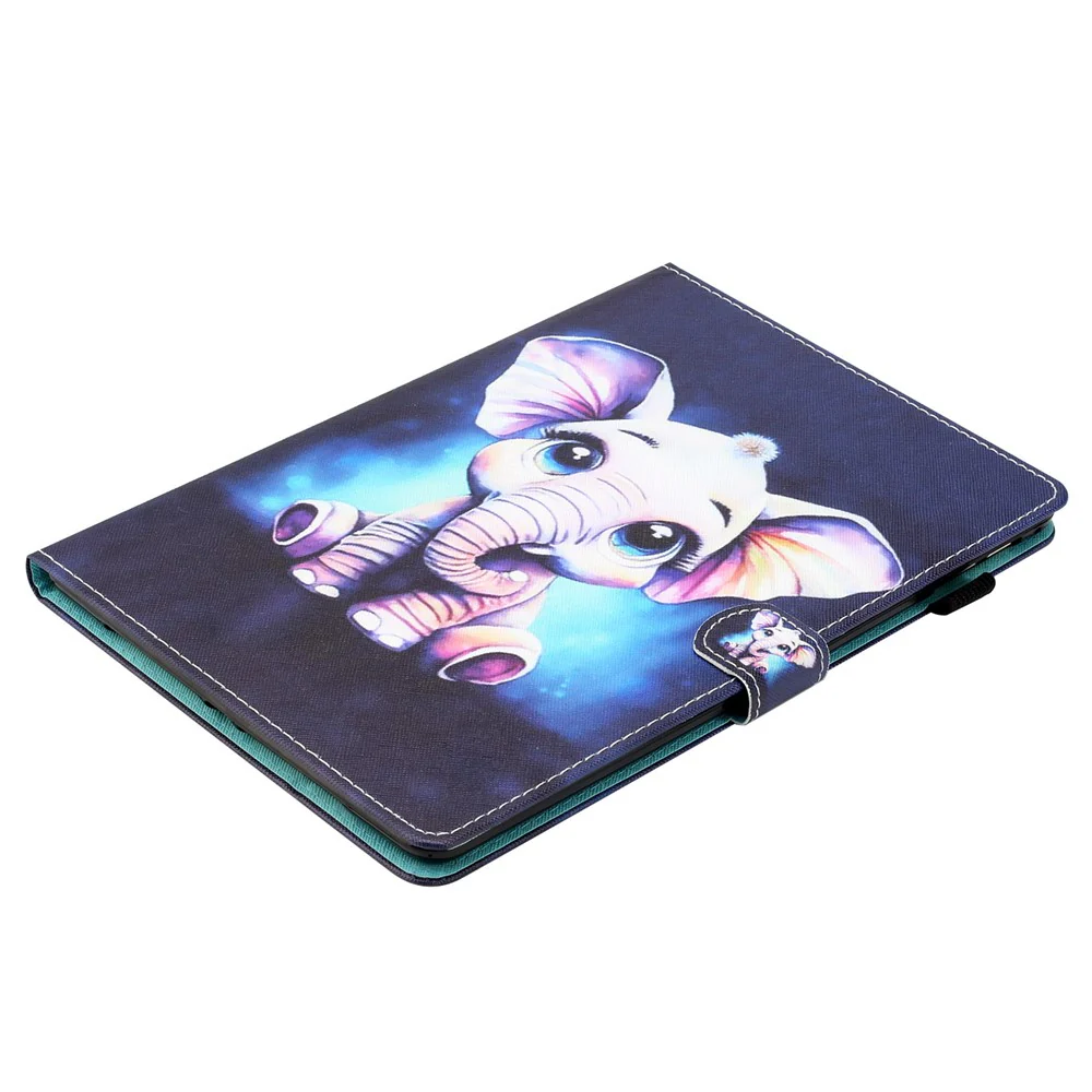 For Lenovo Tab M10 Plus X606F / Tab M10 FHD PU Leather Tablet Cover Pattern Printing Shockproof Case - Elephant - Image 5