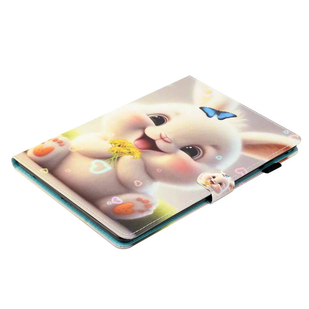 For Lenovo Tab M10 Plus X606F / Tab M10 FHD PU Leather Tablet Cover Pattern Printing Shockproof Case - Rabbit - Image 5