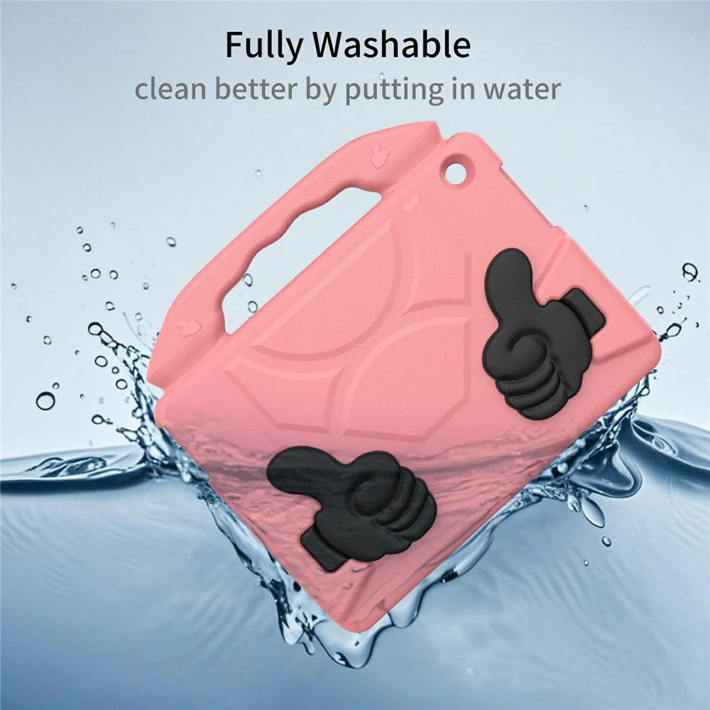 For Lenovo Tab M10 TB-X605F  /  TB-X505 Case Ultra-Soft EVA Thumb Kickstand Tablet Cover - Deep Pink - Image 5