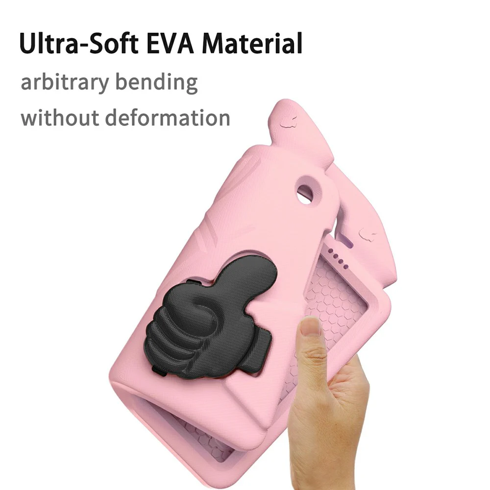 For Lenovo Tab M10 TB-X605F  /  TB-X505 Case Ultra-Soft EVA Thumb Kickstand Tablet Cover - Pink - Image 6