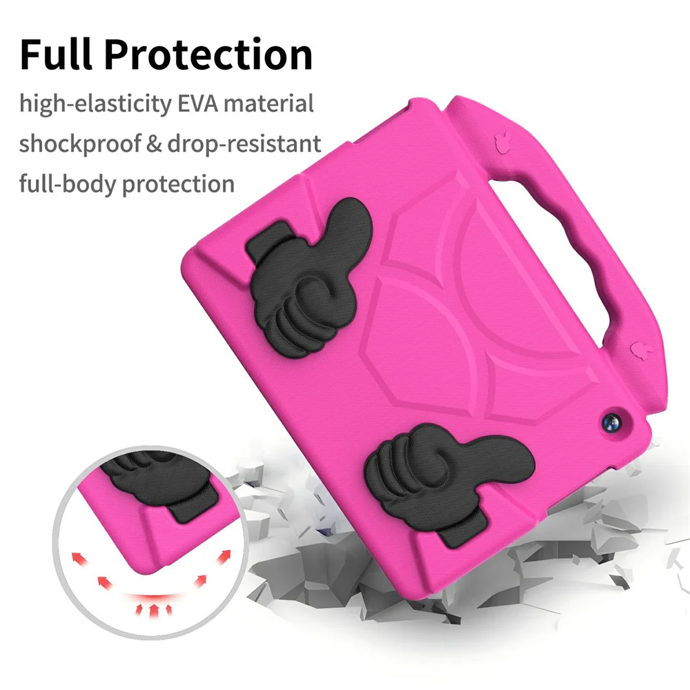 For Lenovo Tab M10 TB-X605F  /  TB-X505 Case Ultra-Soft EVA Thumb Kickstand Tablet Cover - Rose - Image 3