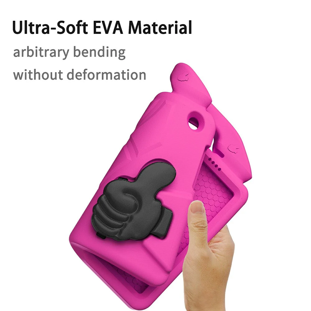 For Lenovo Tab M10 TB-X605F  /  TB-X505 Case Ultra-Soft EVA Thumb Kickstand Tablet Cover - Rose - Image 6