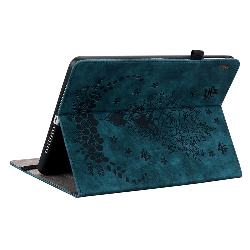 For Lenovo Tab M10 TB-X605L / TB-X605F / Tab M10 HD TB-X505F / TB-X505L Imprinted Stand Cover PU Leather Case - Blue - Image 4
