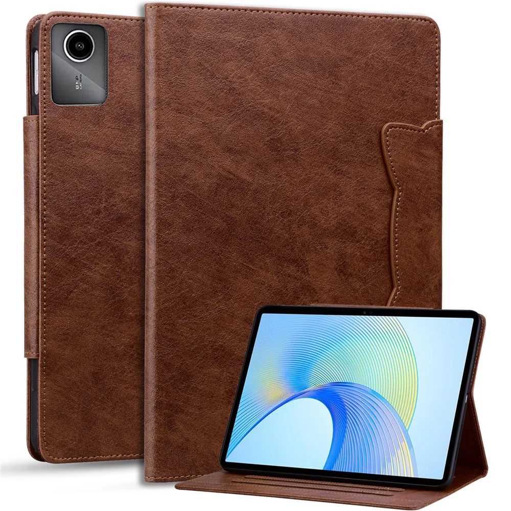 For Lenovo Tab M11 Case Anti-Scratch PU Leather Tablet Cover with Card Slots - Brown - Image 2