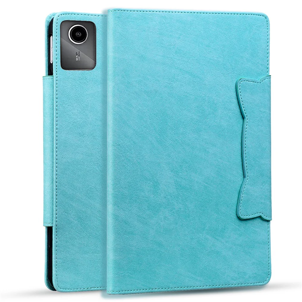 For Lenovo Tab M11 Case Anti-Scratch PU Leather Tablet Cover with Card Slots - Sky Blue - Image 6