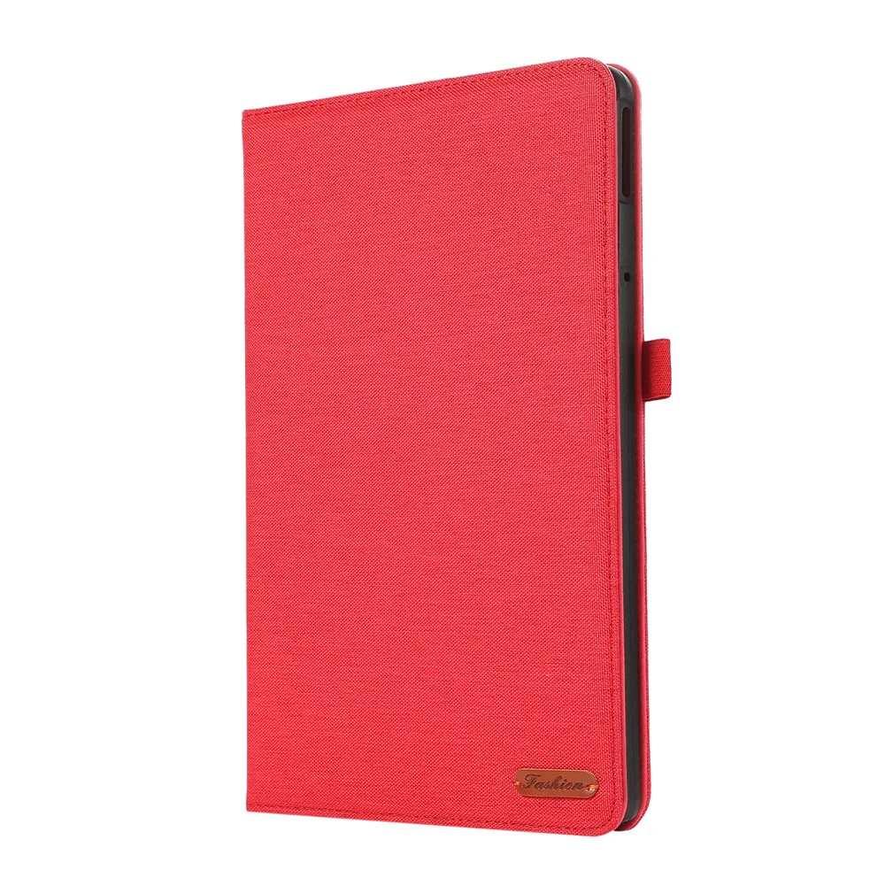 For Lenovo Tab M11 Plus Leather Case Card Holder Cloth Texture Tablet Stand Cover - Red - Image 5