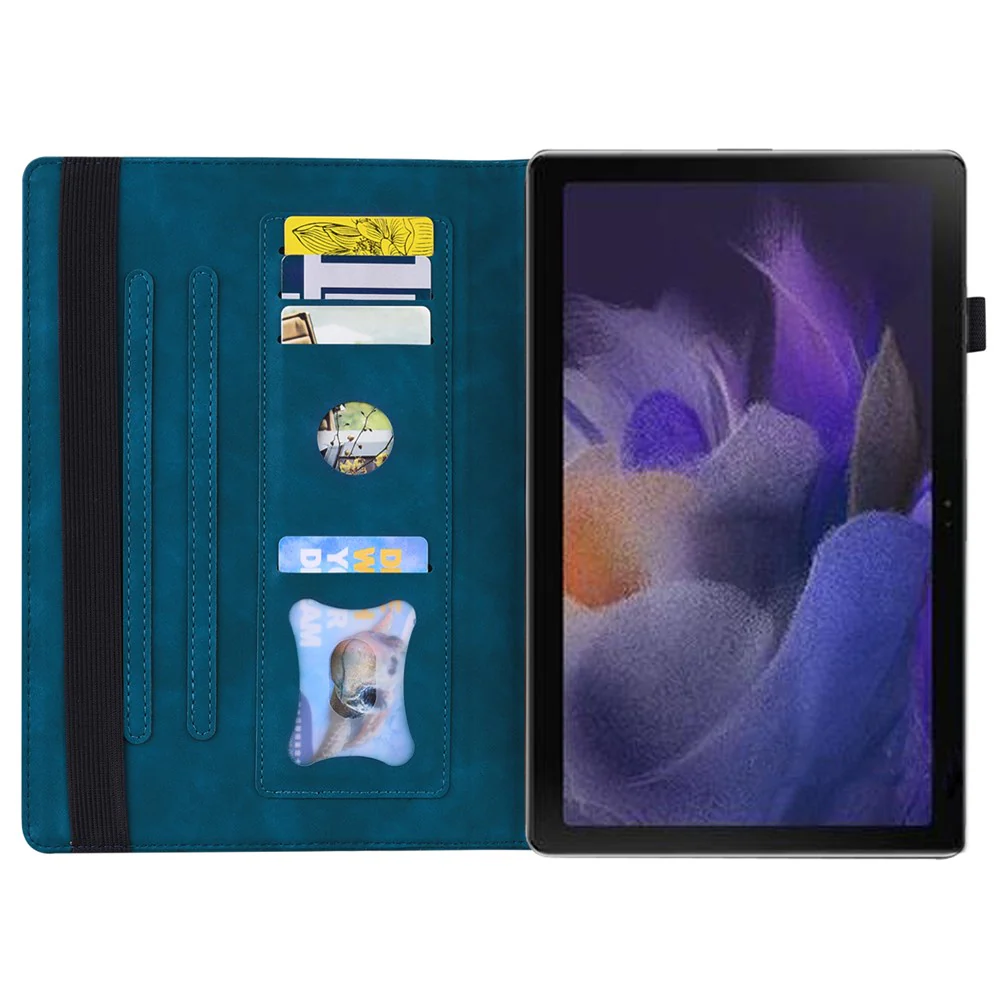 For Lenovo Tab M11 Plus / Tab K11 Plus Case PU Leather Tablet Cover Card Holder Multi-Angle Stand - Blue - Image 2
