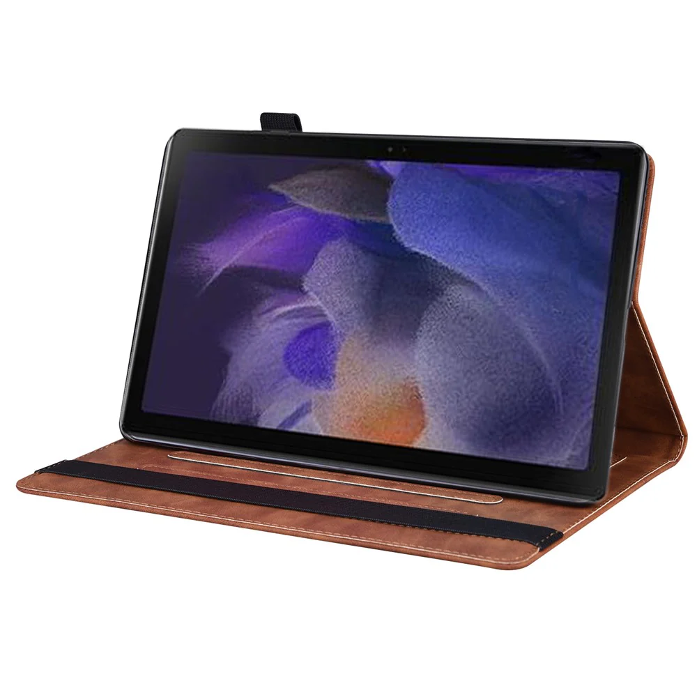 For Lenovo Tab M11 Plus / Tab K11 Plus Case PU Leather Tablet Cover Card Holder Multi-Angle Stand - Brown - Image 3