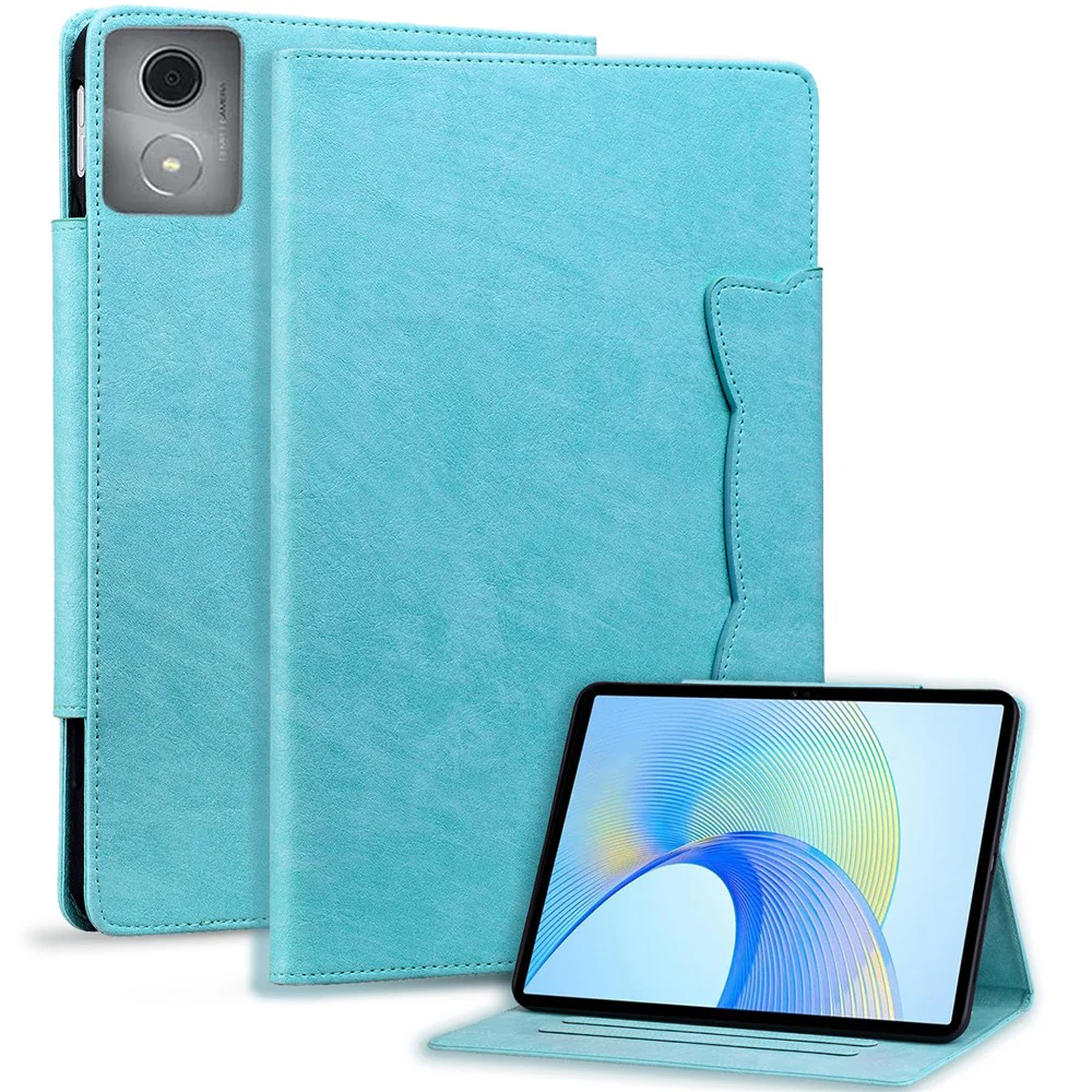 For Lenovo Tab M11 Plus / Tab K11 Plus Case Stand PU Leather Tablet Cover Cat Buckle Closure - Sky Blue - Image 2