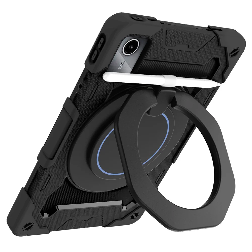 For Lenovo Tab M11 / Tab K11 Wholesale Tablet Case PC+Silicone Cover with Kickstand - Black - Image 3