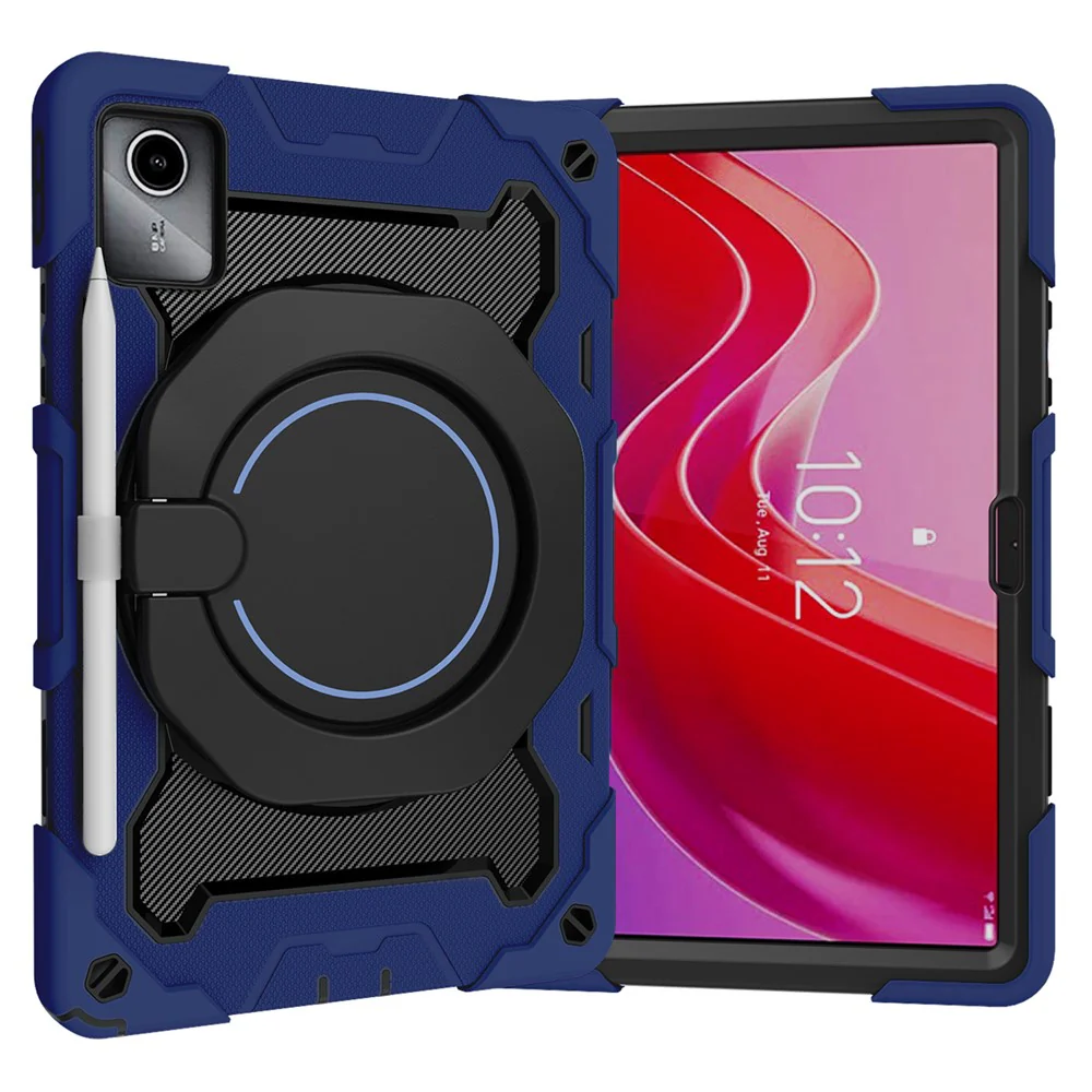 For Lenovo Tab M11 / Tab K11 Wholesale Tablet Case PC+Silicone Cover with Kickstand - Navy Blue - Image 7