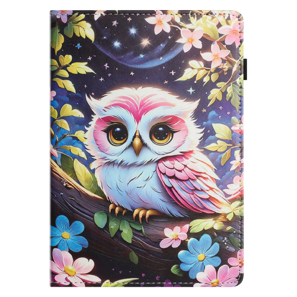 For Lenovo Tab M11 Tablet Case Litchi Texture Pattern Printing Leather Cover Auto Sleep / Wake with Card Holder - Owl - Image 6