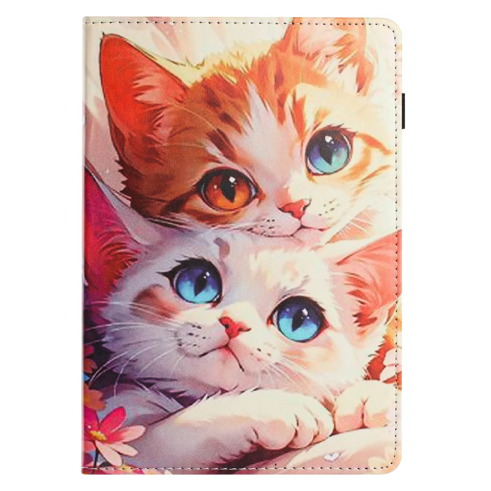For Lenovo Tab M11 Tablet Case Litchi Texture Pattern Printing Leather Cover Auto Sleep / Wake with Card Holder - Two Cats - Image 6