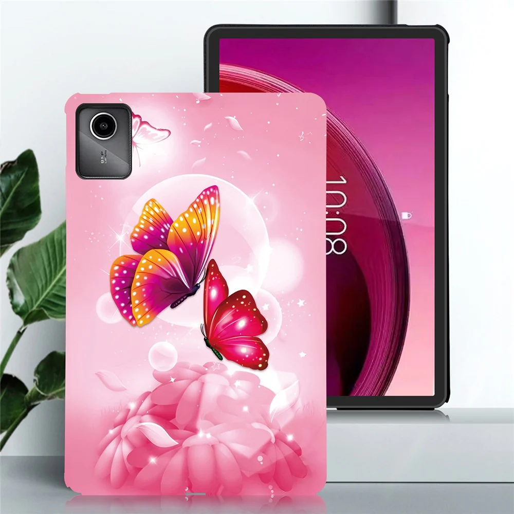 For Lenovo Tab M11 TB-330FC / Xiaoxin Pad 11 2024 TB-331FC Case Pattern Printing Slim Soft TPU Tablet Cover - Pink Butterfly - Image 2