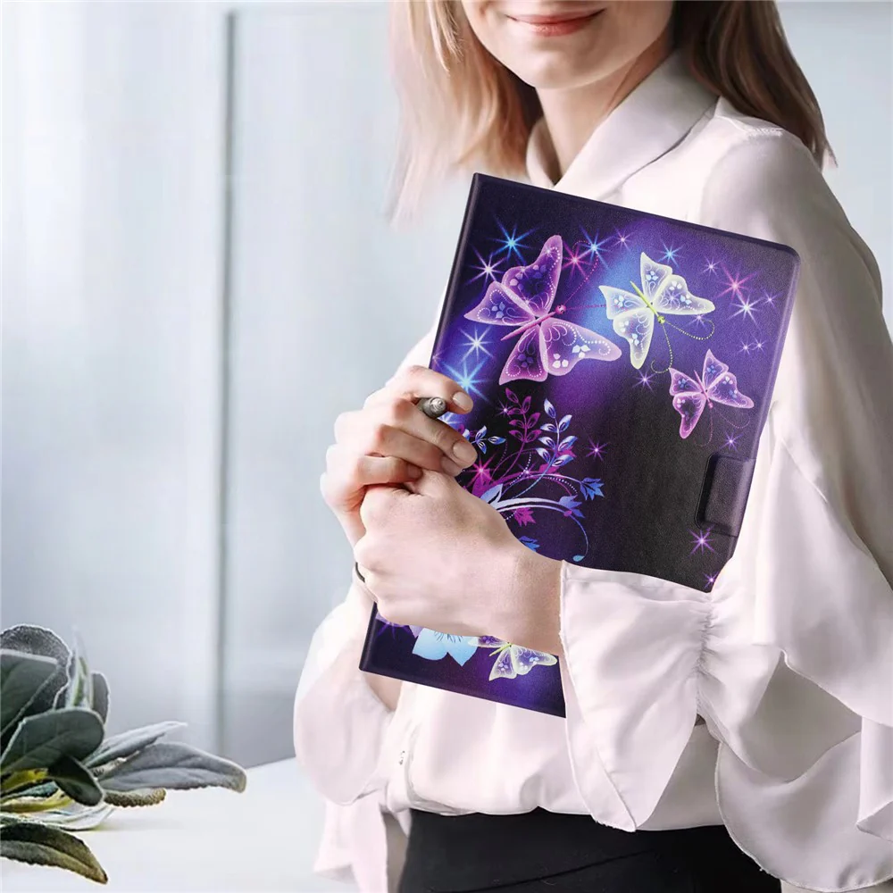 For Lenovo Tab M11 TB-330FU Case Pattern Printed Stand Litchi Texture Leather Tablet Cover with Card Slots - Purple Butterfly - Image 8