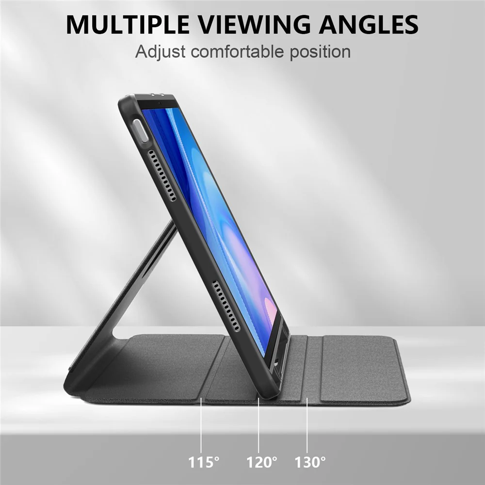 For Lenovo Tab M11 TB330 / Xiaoxin Pad 11 2024 Case Rotate Stand PU Leather+Acrylic+TPU Tablet Cover - Black - Image 3