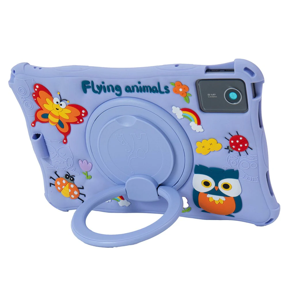 For Lenovo Tab M11 TB330FU / 331FC / Xiaoxin Pad 11 2024 Case Kickstand Cartoon Silicone Tablet Cover - Purple - Image 3