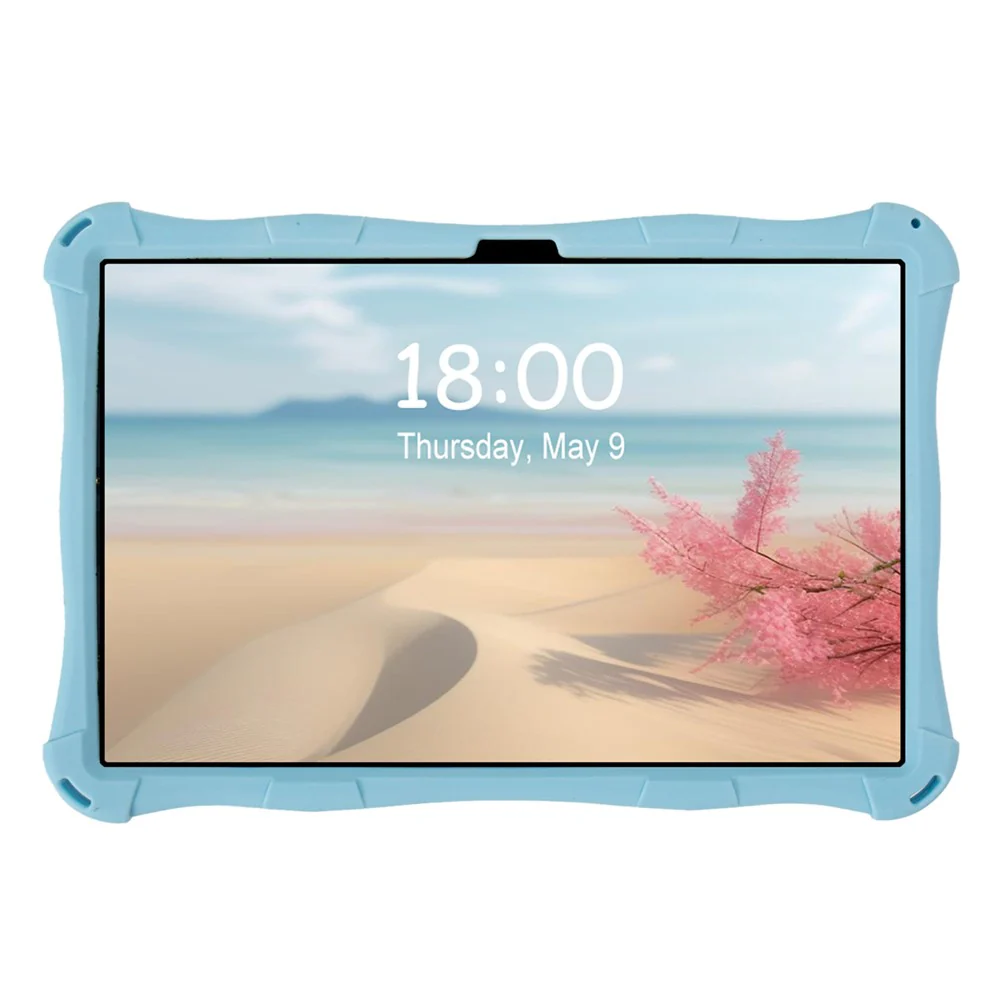 For Lenovo Tab M11 TB330FU / 331FC / Xiaoxin Pad 11 2024 Case with Shoulder Strap Kickstand Cartoon Silicone Cover - Baby Blue - Image 3