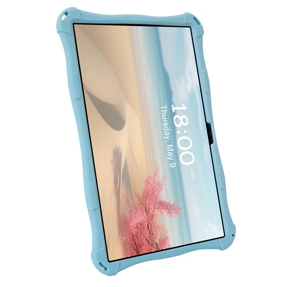 For Lenovo Tab M11 TB330FU / 331FC / Xiaoxin Pad 11 2024 Case with Shoulder Strap Kickstand Cartoon Silicone Cover - Baby Blue - Image 4
