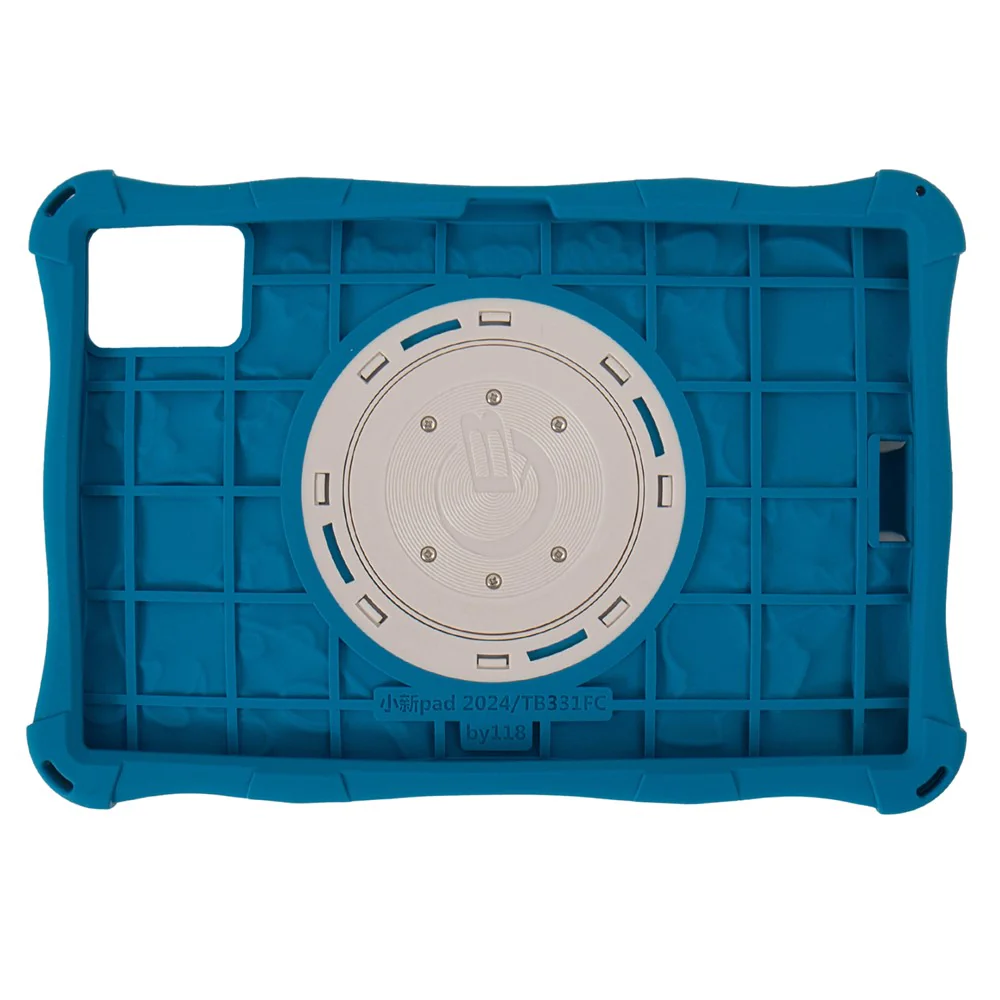For Lenovo Tab M11 TB330FU / 331FC / Xiaoxin Pad 11 2024 Case with Shoulder Strap Kickstand Cartoon Silicone Cover - Dark Blue - Image 5
