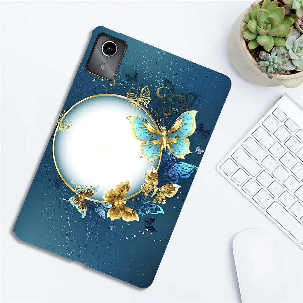 For Lenovo Tab M11 TPU Case Pattern Printing Slim Tablet Protective Cover - Moon and Butterfly - Image 3