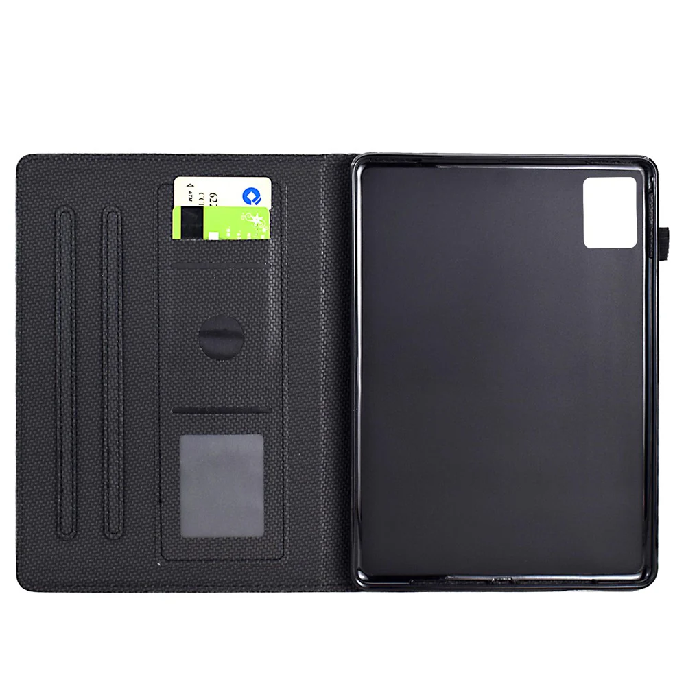 For Lenovo Tab M11 / Xiaoxin Pad 11 2024 Case Carbon Fiber Texture Leather Tablet Cover - Black - Image 2