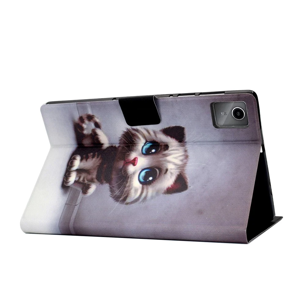 For Lenovo Tab M11 / Xiaoxin Pad 11 2024 Case Card Holder Pattern Leather Tablet Cover - Kitten - Image 5