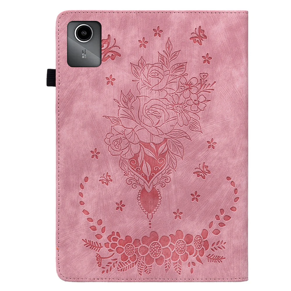 For Lenovo Tab M11 / Xiaoxin Pad 11 2024 Case Card Holder Stand PU Leather Tablet Cover - Pink - Image 8