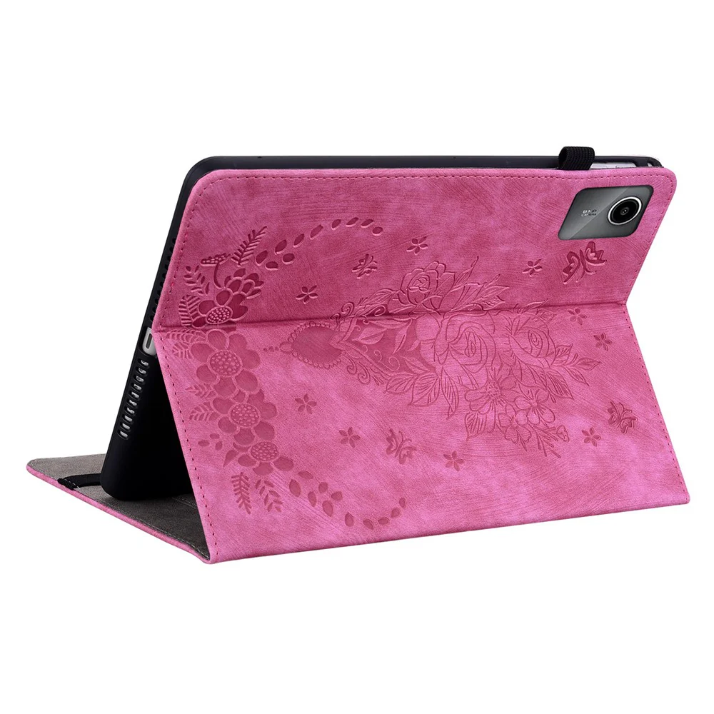 For Lenovo Tab M11 / Xiaoxin Pad 11 2024 Case Card Holder Stand PU Leather Tablet Cover - Rose - Image 4