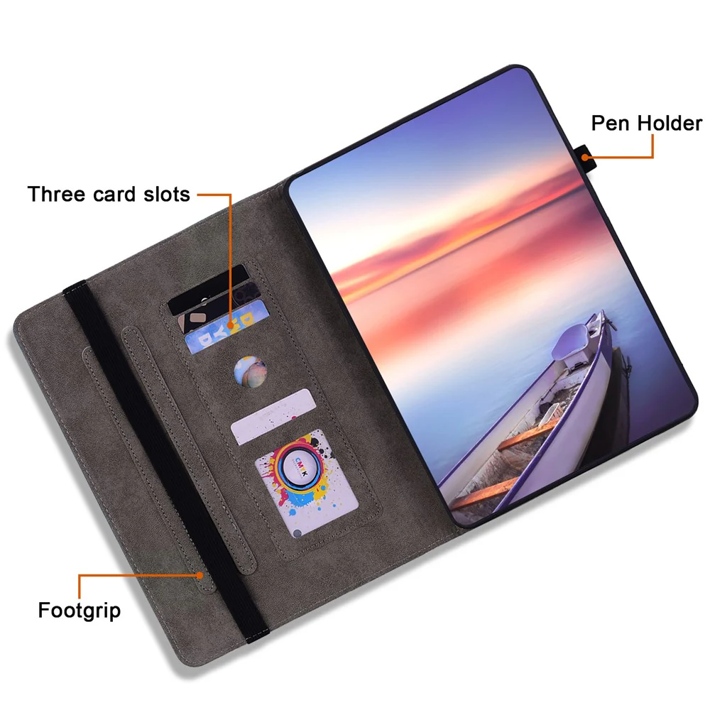 For Lenovo Tab M11 / Xiaoxin Pad 11 2024 Case Card Holder Stand PU Leather Tablet Cover - Rose - Image 5