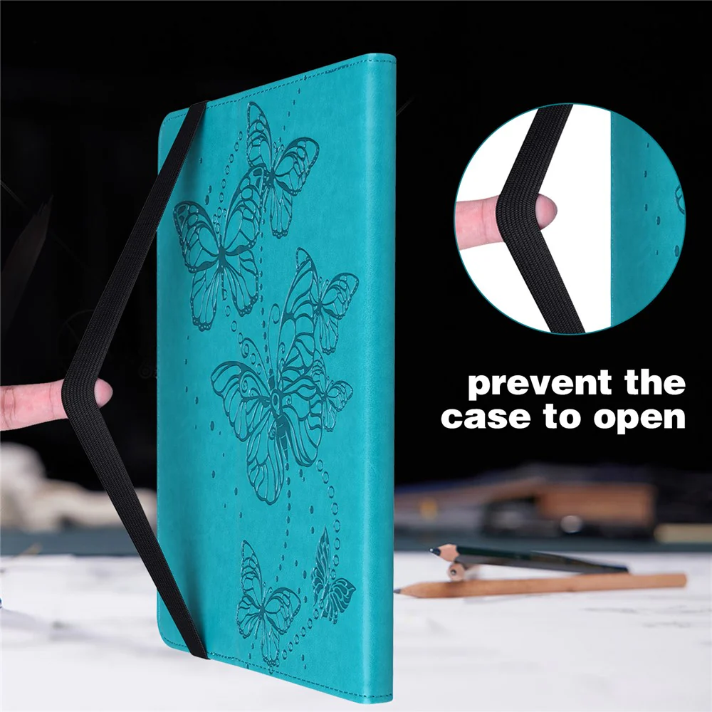 For Lenovo Tab M11 / Xiaoxin Pad 11 2024 Case Card Slots Butterfly Leather Tablet Cover - Blue - Image 8