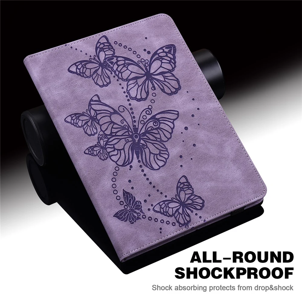 For Lenovo Tab M11 / Xiaoxin Pad 11 2024 Case Card Slots Butterfly Leather Tablet Cover - Purple - Image 5