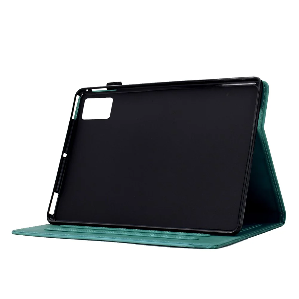 For Lenovo Tab M11 / Xiaoxin Pad 11 2024 Case Cats Imprinted PU Leather Card Slots Tablet Cover - Baby Blue - Image 3