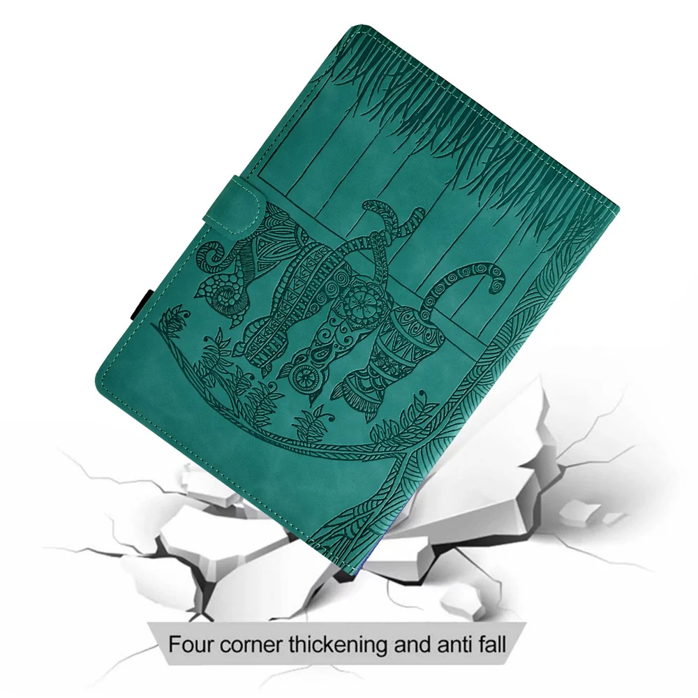 For Lenovo Tab M11 / Xiaoxin Pad 11 2024 Case Cats Imprinted PU Leather Card Slots Tablet Cover - Baby Blue - Image 7