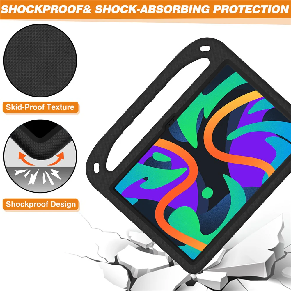 For Lenovo Tab M11 / Xiaoxin Pad 11 2024 Case EVA Handle Kickstand Tablet Cover - Black - Image 4