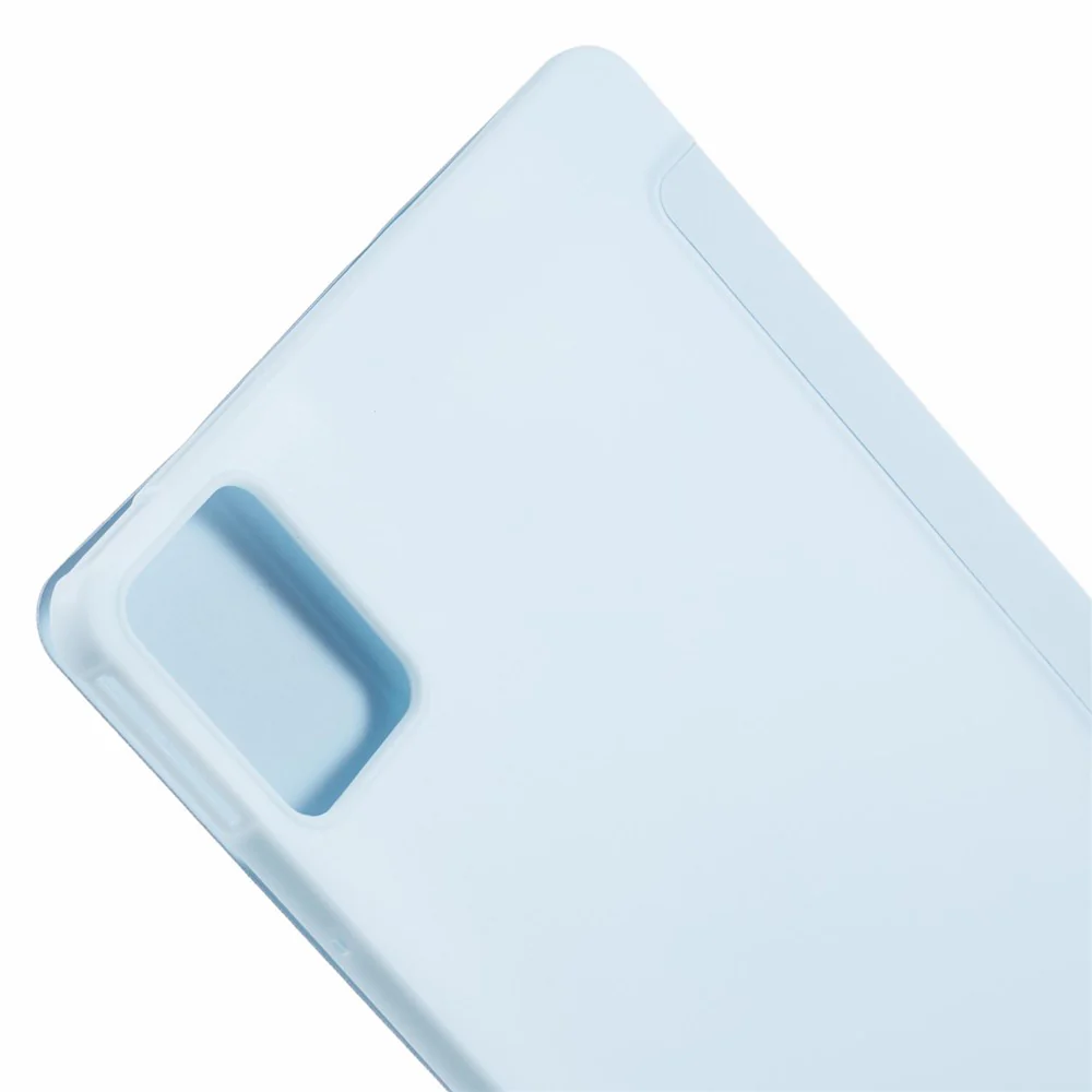 For Lenovo Tab M11 / Xiaoxin Pad 11 2024 Case Leather+Silicone Tri-fold Stand Shell Tablet Cover - Baby Blue - Image 8