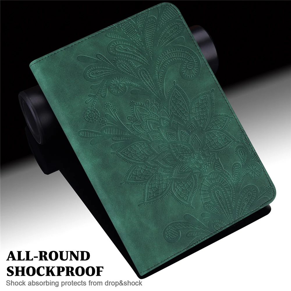 For Lenovo Tab M11 / Xiaoxin Pad 11 2024 Case Leather Tablet Cover with Card Slots Stand - Green - Image 4