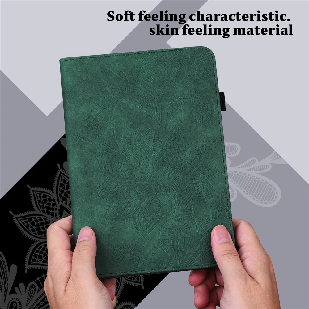 For Lenovo Tab M11 / Xiaoxin Pad 11 2024 Case Leather Tablet Cover with Card Slots Stand - Green - Image 5